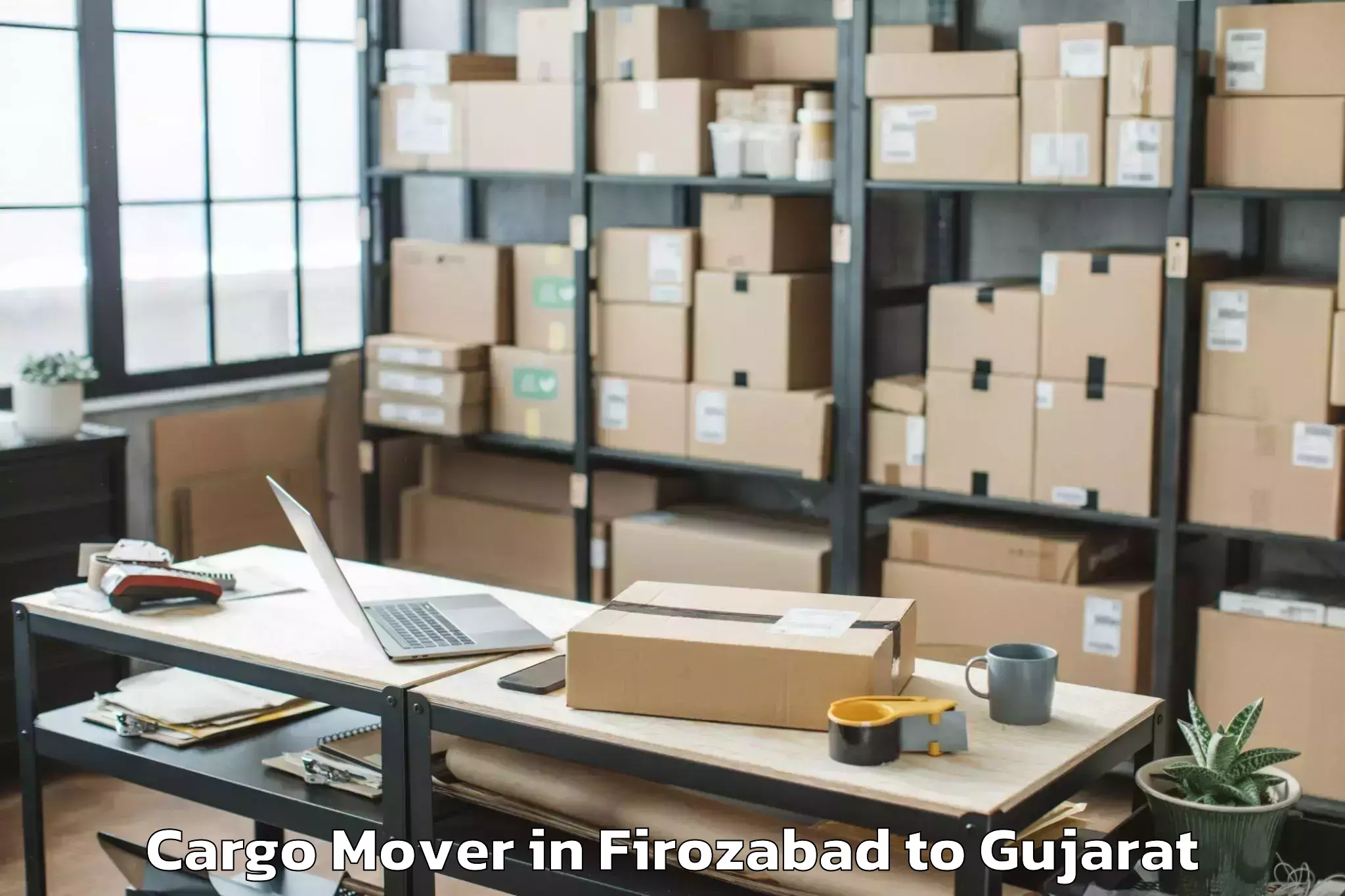 Hassle-Free Firozabad to Kandla Cargo Mover